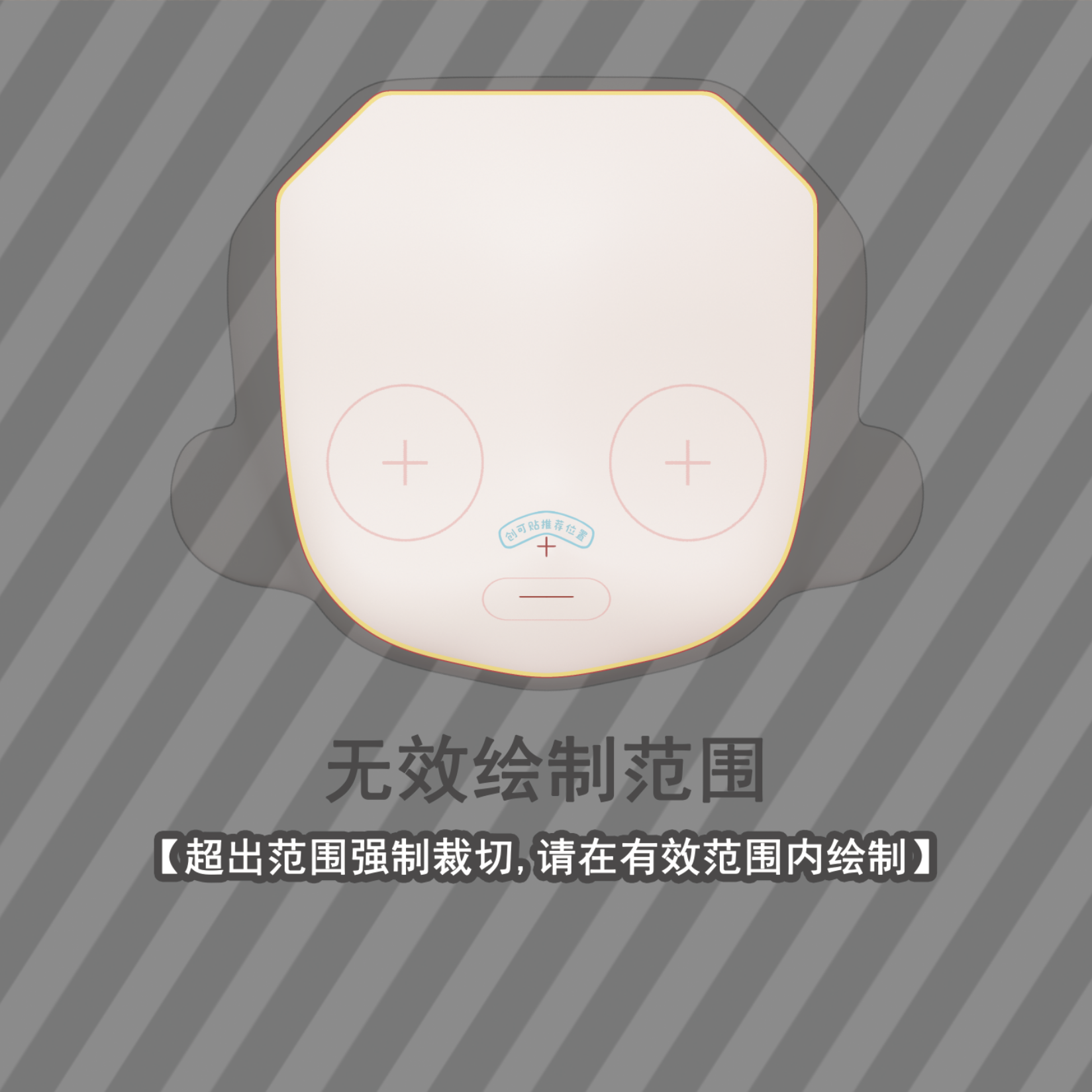 官方模板绘制区域示意